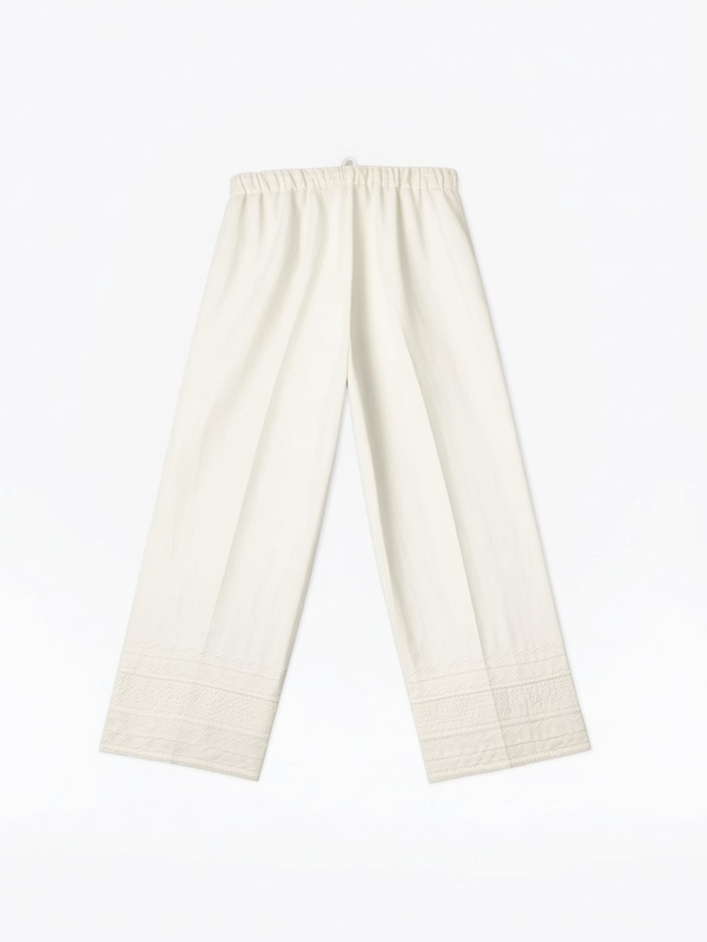 St. Tropez 100% Linen White Pull-On Elastic Waist Wide Leg Pants Size Small - Picture 2 of 7